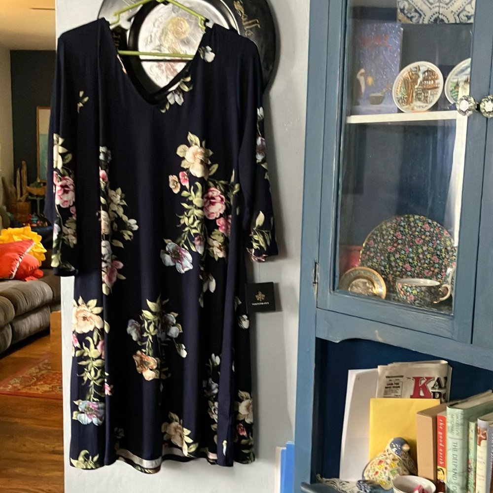 Floral Black Dress